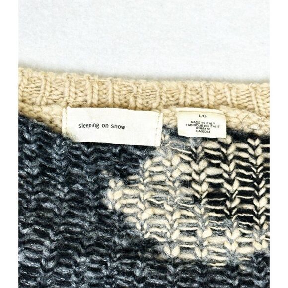 Sleeping On Snow Sweater Large Leopard Print Wool Mohair Blend - Picture 4 of 8
